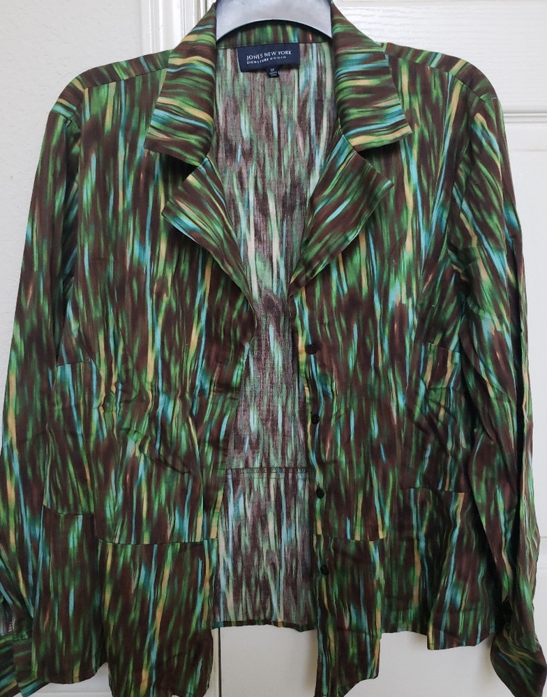 Jones New York Woman Waterfall Button Shirt